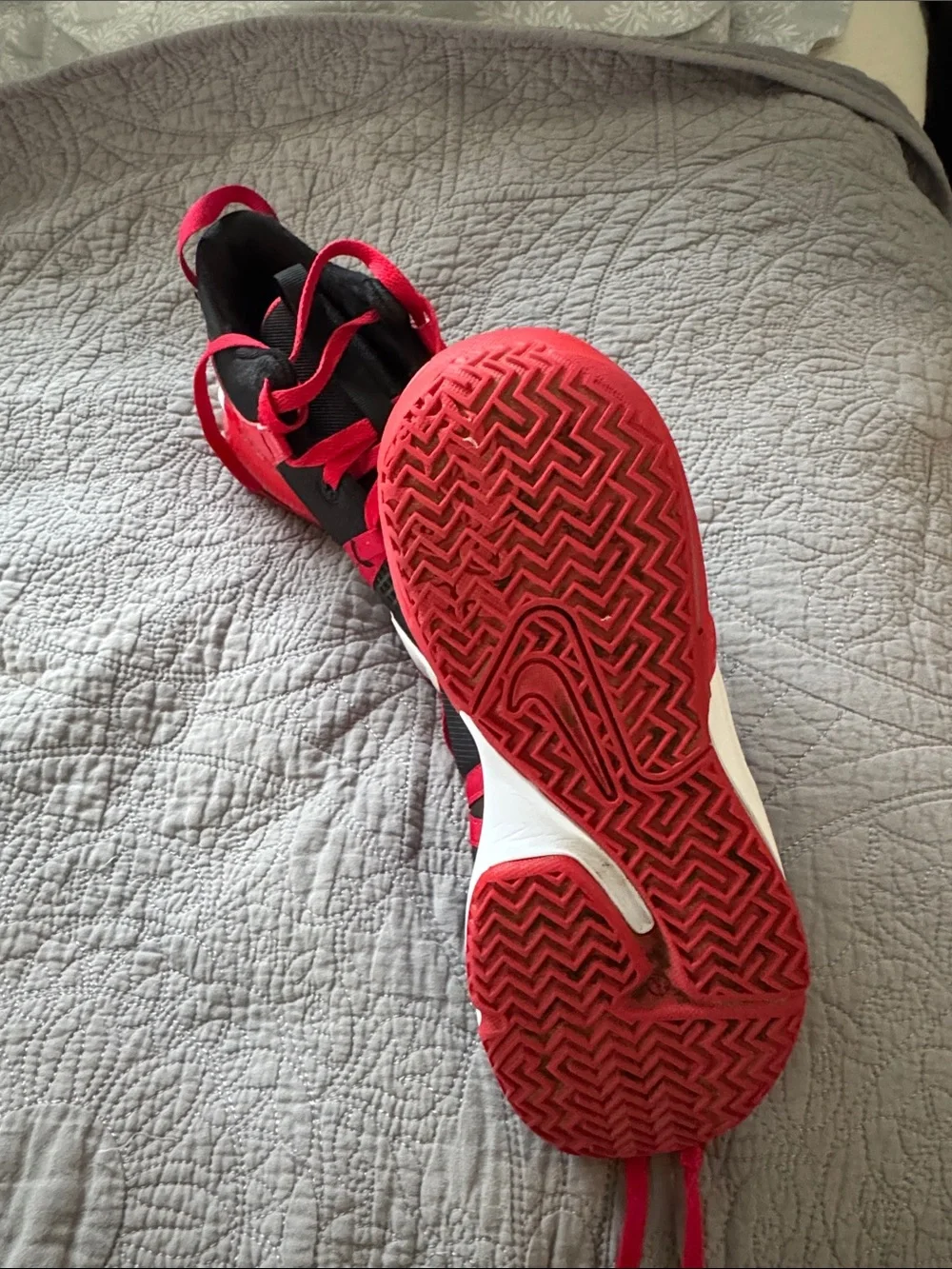 Nike Kids Black and Red Athletic Sneakers